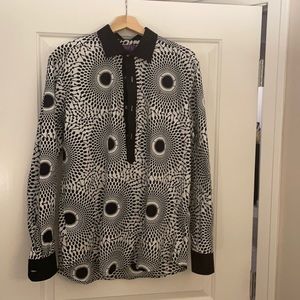 Large African print trailor fit dress shirt